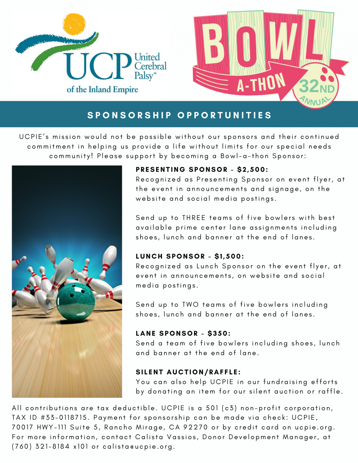 BowlAThon 2022 United Cerebral Palsy of the Inland Empire